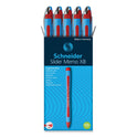 Schneider Slider Memo XB Ballpoint Pen, Stick, Extra-Bold 1.4 mm, Red Ink, Red/Light Blue Barrel, 10/Box (150202)