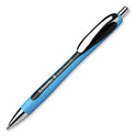 Schneider Slider Rave XB Ballpoint Pen, Retractable, Extra-Bold 1.4 mm, Black Ink, Black/Light Blue Barrel (132501)