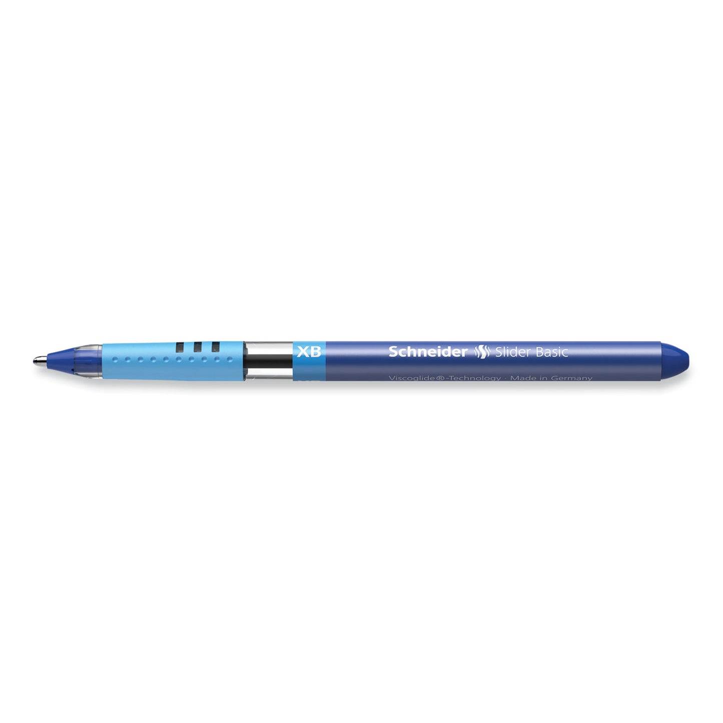 Schneider Slider Basic Ballpoint Pen, Stick, Extra-Bold 1.4 mm, Blue Ink, Blue Barrel, 10/Box (151203)