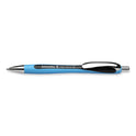 Schneider Slider Rave XB Ballpoint Pen, Retractable, Extra-Bold 1.4 mm, Black Ink, Black/Light Blue Barrel (132501)