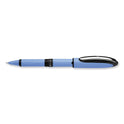 Schneider One Hybrid N Roller Ball Pen, Stick, Fine 0.5 mm, Black Ink, Blue Barrel, 10/Box (183501)