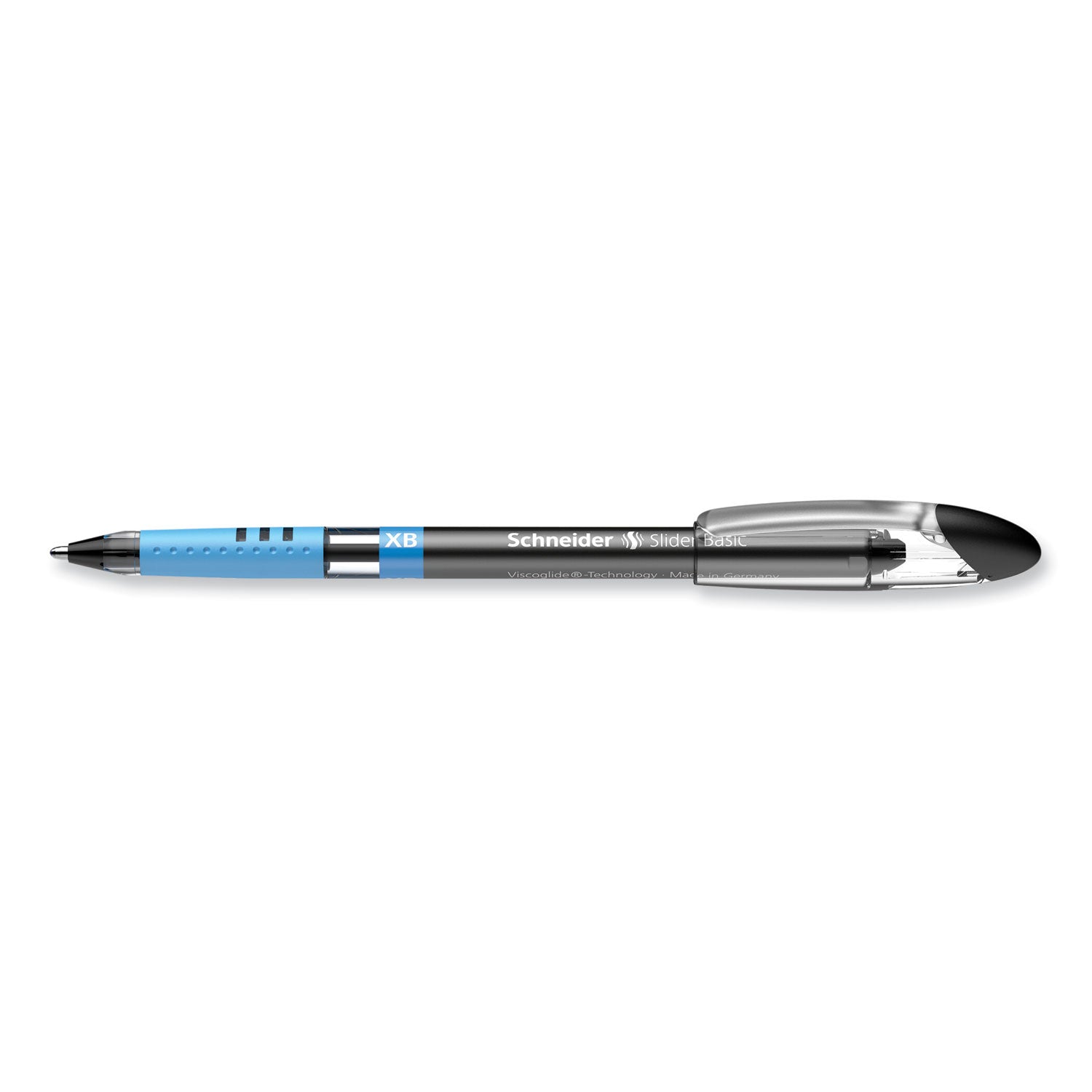 Schneider Slider Basic Ballpoint Pen, Stick, Extra-Bold 1.4 mm, Black Ink, Black Barrel, 10/Box (151201)