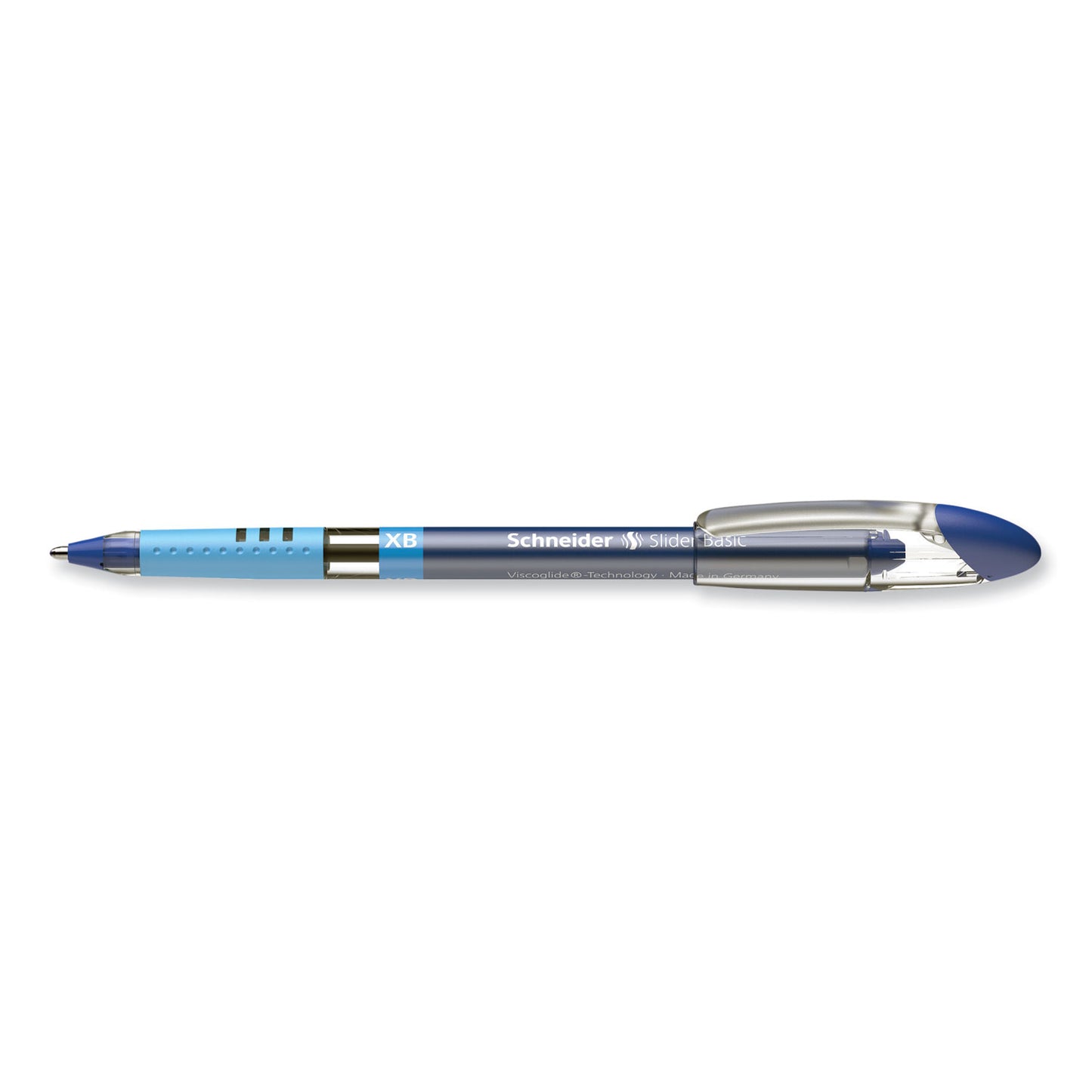 Schneider Slider Basic Ballpoint Pen, Stick, Extra-Bold 1.4 mm, Blue Ink, Blue Barrel, 10/Box (151203)