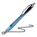 Schneider Slider Rave XB Ballpoint Pen, Retractable, Extra-Bold 1.4 mm, Black Ink, Black/Light Blue Barrel (132501)