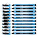 Schneider Slider Memo XB Ballpoint Pen, Stick, Extra-Bold 1.4 mm, Black Ink, Black/Light Blue Barrel, 10/Box (150201)