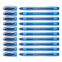 Schneider Slider Memo XB Ballpoint Pen, Stick, Extra-Bold 1.4 mm, Blue Ink, Blue/Light Blue Barrel, 10/Box (150203)