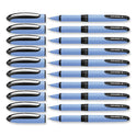 Schneider One Hybrid N Roller Ball Pen, Stick, Fine 0.5 mm, Black Ink, Blue Barrel, 10/Box (183501)