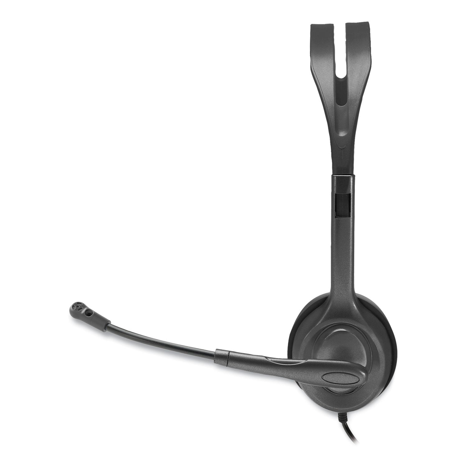 Logitech H111 Binaural Over The Head Headset, Black/Silver (981000612)