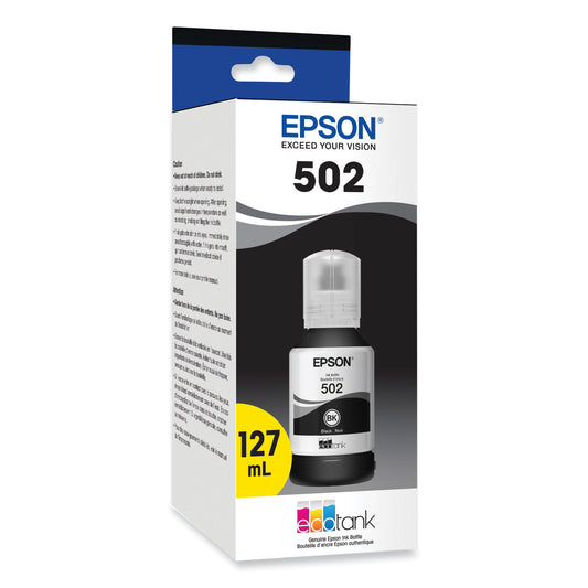 Epson T502120-S (502) Ink, 7,500 Page-Yield, Black