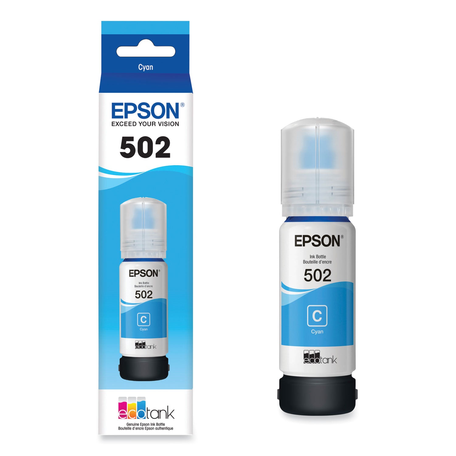 Epson T502220-S (502) Ink, 6,000 Page-Yield, Cyan