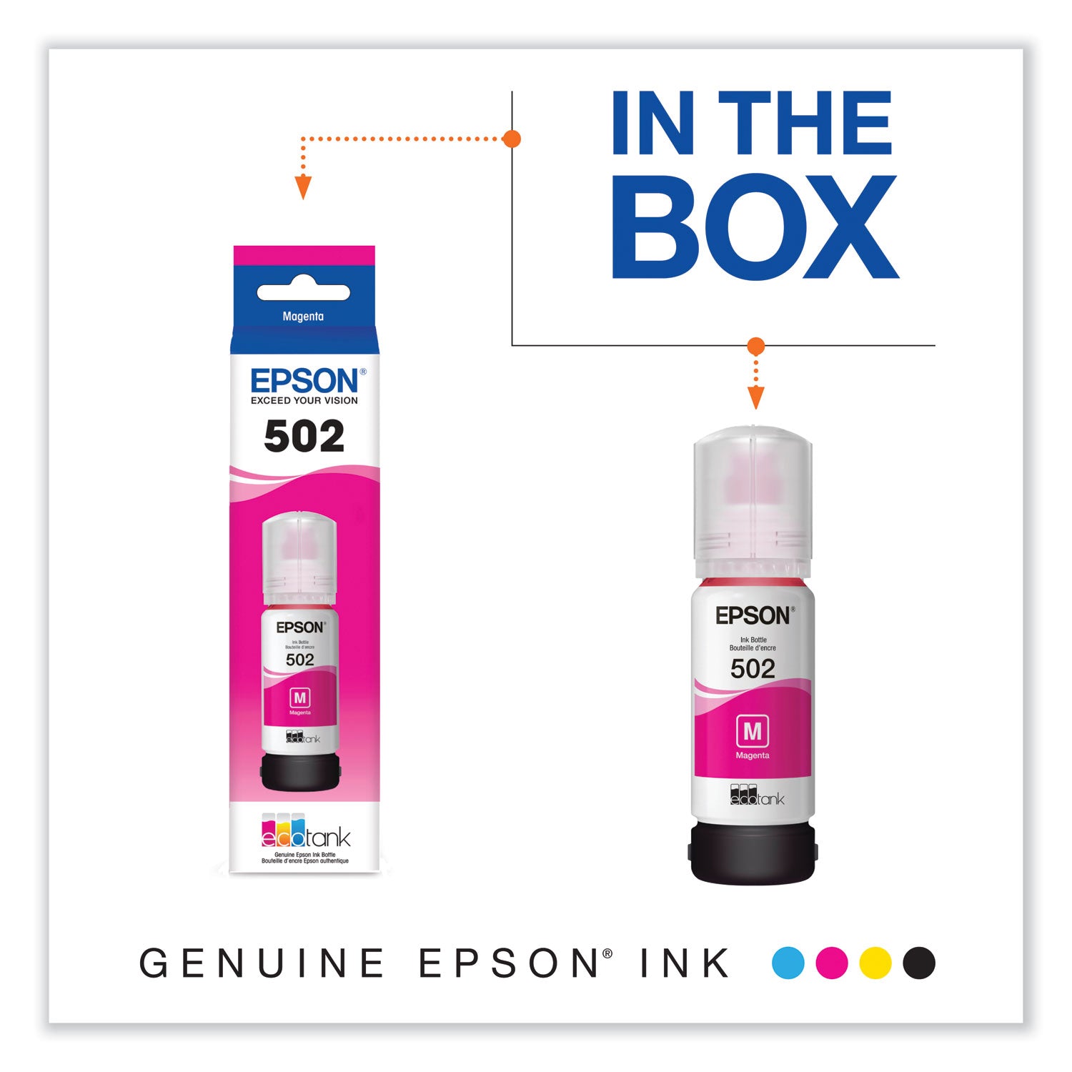 Epson T502320-S (502) Ink, 6,000 Page-Yield, Magenta