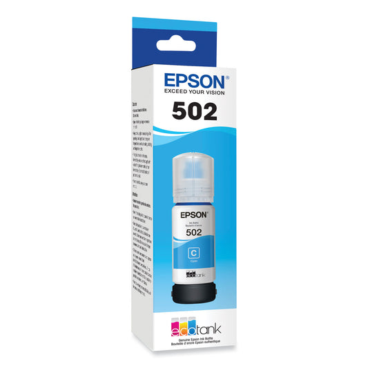 Epson T502220-S (502) Ink, 6,000 Page-Yield, Cyan