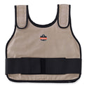 ergodyne Chill-Its 6230 Standard Phase Change Cooling Vest with Packs, Cotton, Small/Medium, Khaki (12000)