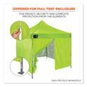 ergodyne Shax 6096 Pop-Up Tent Sidewall with Zipper, Single Skin, 10 ft x 10 ft, Polyester, Lime (12978)