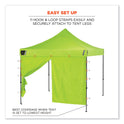 ergodyne Shax 6096 Pop-Up Tent Sidewall with Zipper, Single Skin, 10 ft x 10 ft, Polyester, Lime (12978)