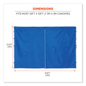 ergodyne Shax 6096 Pop-Up Tent Sidewall with Zipper, Single Skin, 10 ft x 10 ft, Polyester, Blue (12979)