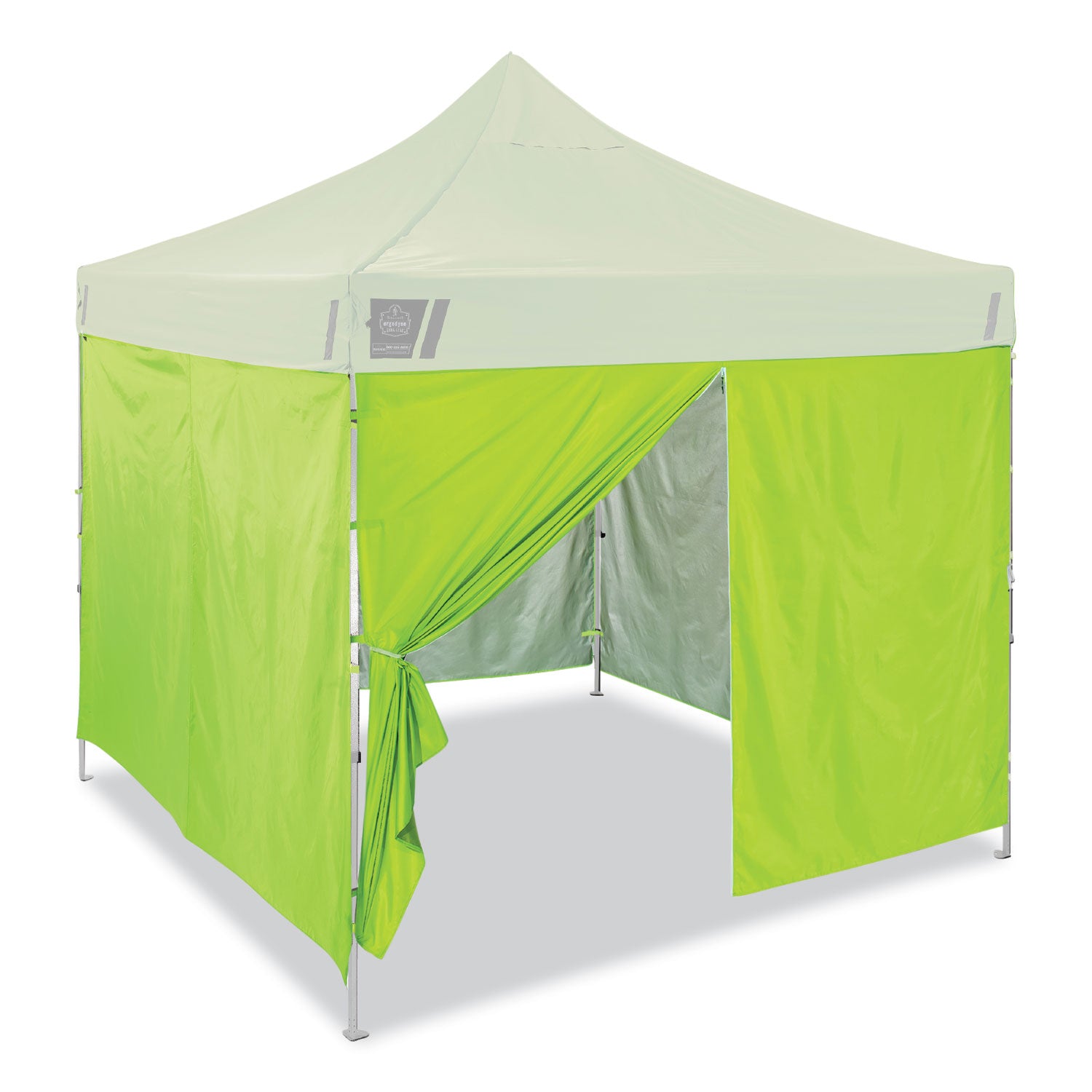 ergodyne Shax 6054 Pop-Up Tent Sidewall Kit, Single Skin, 10 ft x 10 ft, Polyester, Lime (12984)