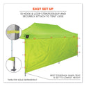 ergodyne Shax 6097 Pop-Up Tent Sidewall, Single Skin, 10 ft x 10 ft, Polyester, Lime (12995)