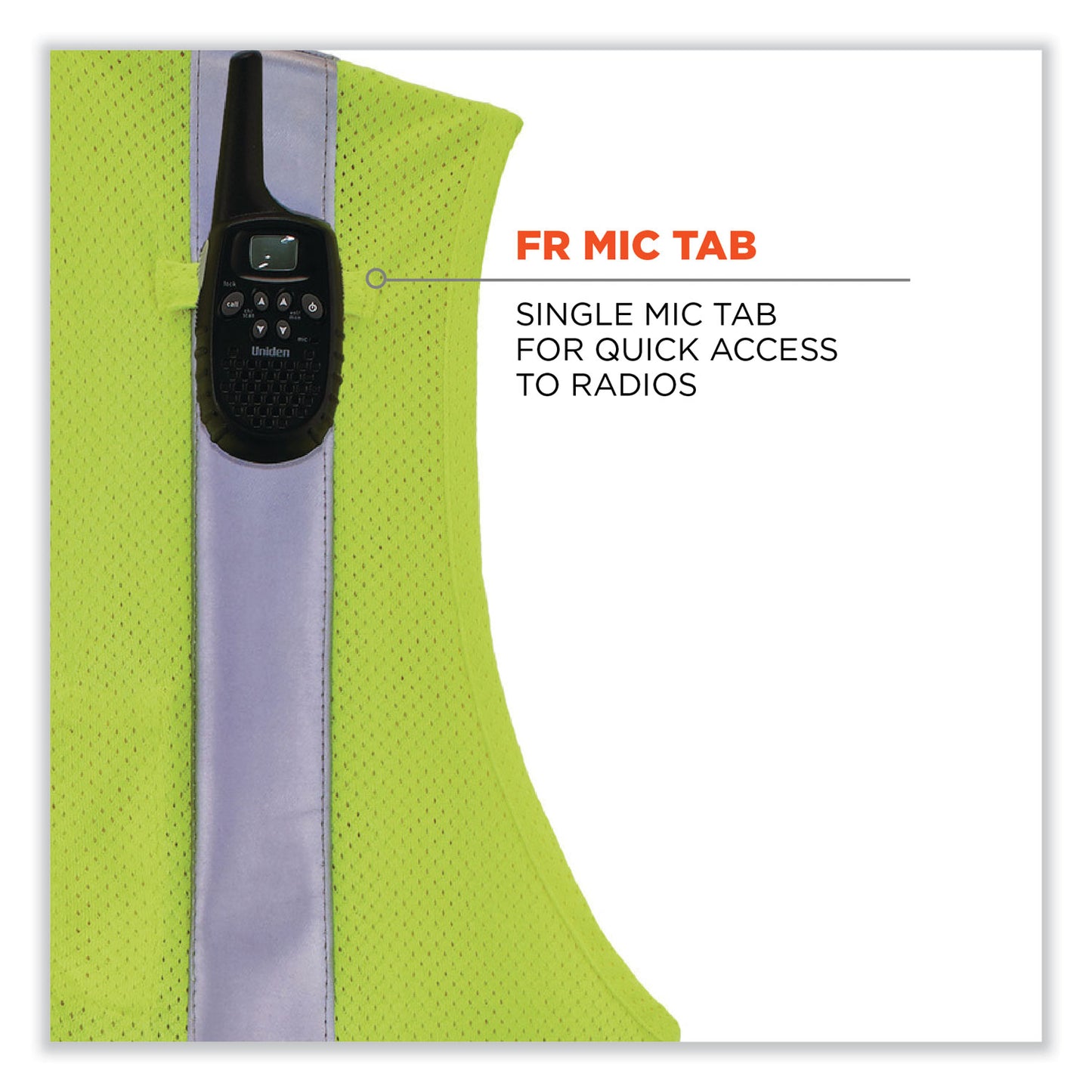 ergodyne GloWear 8263FRHL Class 2 FR Safety Economy Hook and Loop Vest, Modacrylic Mesh/Cotton, Small/Medium, Lime (21863)