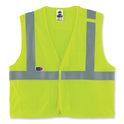 ergodyne GloWear 8263FRHL Class 2 FR Safety Economy Hook and Loop Vest, Modacrylic Mesh/Cotton, Small/Medium, Lime (21863)