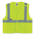 ergodyne GloWear 8263FRHL Class 2 FR Safety Economy Hook and Loop Vest, Modacrylic Mesh/Cotton, 4X-Large/5X-Large, Lime (21869)