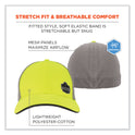 GloWear 8931 Reflective Stretch-Fit Hat, Cotton/Polyester, Ergodyne Logo, Small/Medium, Hi-Vis Lime (23240)