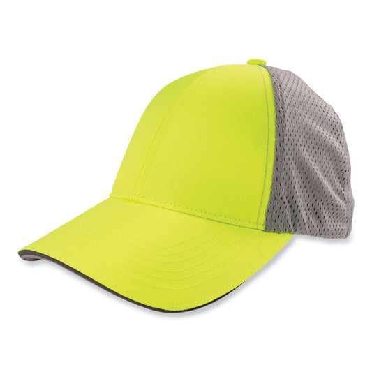 ergodyne GloWear 8931 Reflective Stretch-Fit Hat, Cotton/Polyester, Small/Medium, Hi-Vis Lime (23241)