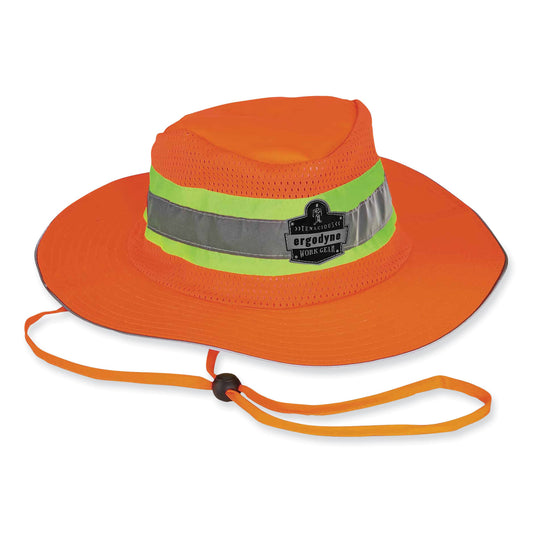 ergodyne GloWear 8935 Hi-Vis Ranger Sun Hat, Polyester, Small/Medium, Orange (23257)