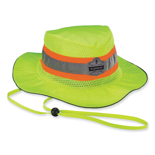 ergodyne GloWear 8935 Hi-Vis Ranger Sun Hat, Polyester, Small/Medium, Lime (23259)