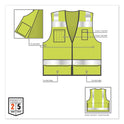 ergodyne GloWear 8253HDZ Class 2 Heavy-Duty Mesh Surveyors Vest, Polyester, Large/X-Large, Lime (23325)