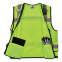 ergodyne GloWear 8253HDZ Class 2 Heavy-Duty Mesh Surveyors Vest, Polyester, 2X-Large/3X-Large, Lime (23327)