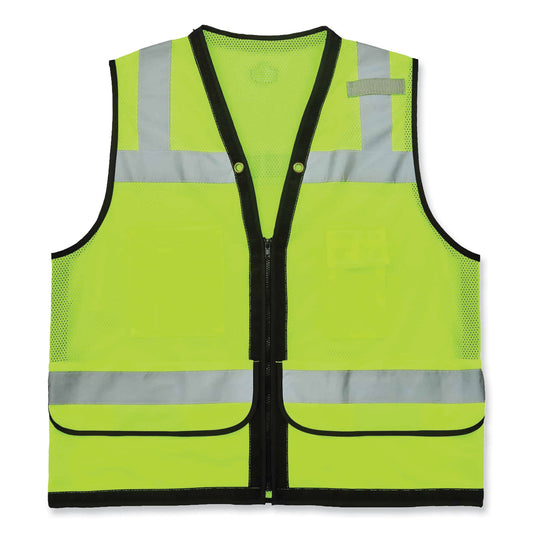 ergodyne GloWear 8253HDZ Class 2 Heavy-Duty Mesh Surveyors Vest, Polyester, 2X-Large/3X-Large, Lime (23327)