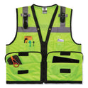 ergodyne GloWear 8253HDZ Class 2 Heavy-Duty Mesh Surveyors Vest, Polyester, 4X-Large/5X-Large, Lime (23329)