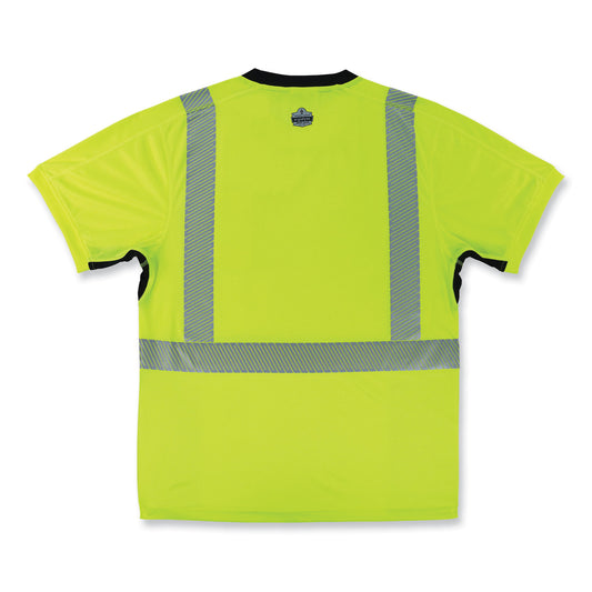 ergodyne GloWear 8283BK Class 2 Lightweight Performance Hi-Vis T-Shirt, Polyester, 4X-Large, Lime (23508)