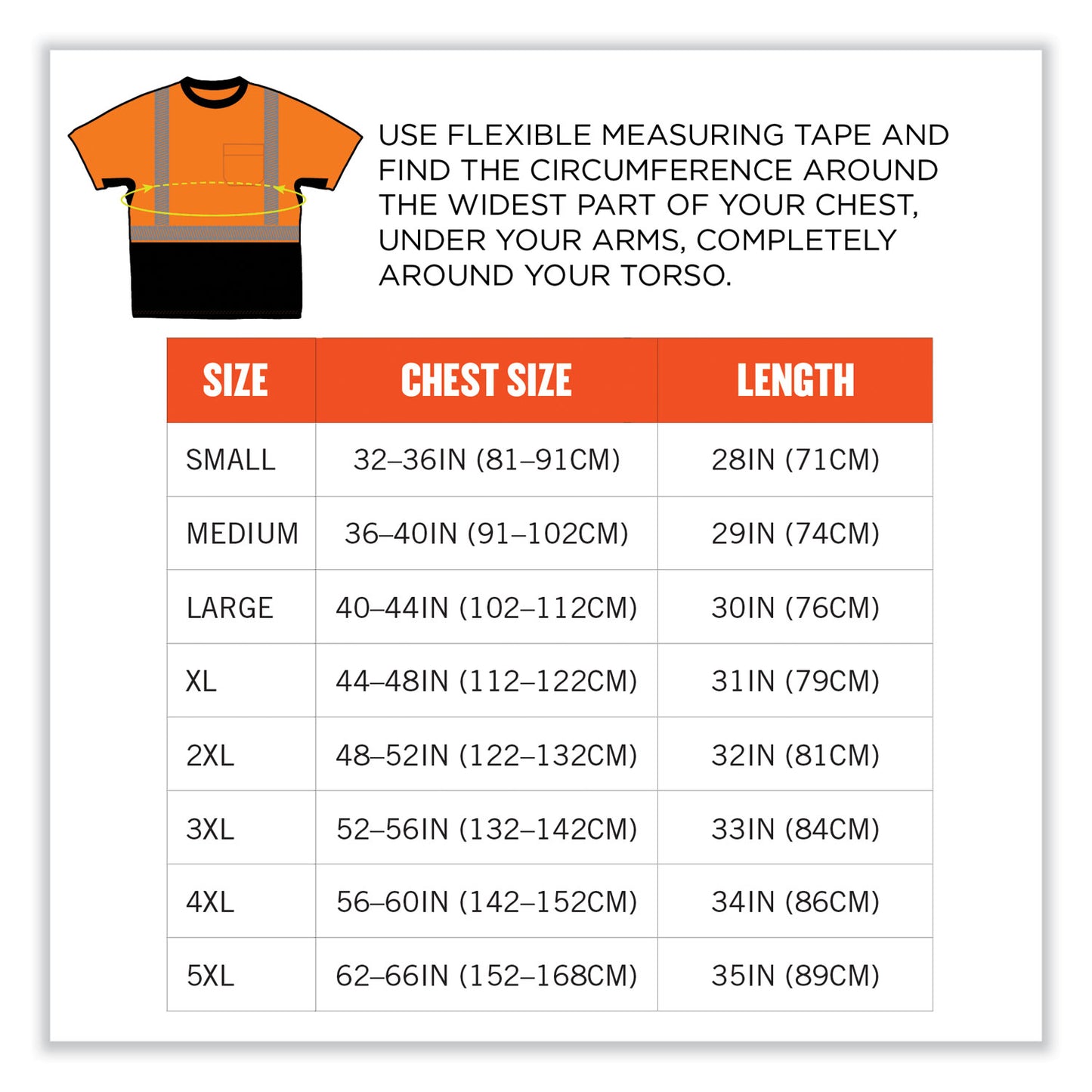 ergodyne GloWear 8283BK Class 2 Lightweight Performance Hi-Vis T-Shirt, Polyester, Small, Orange (23512)