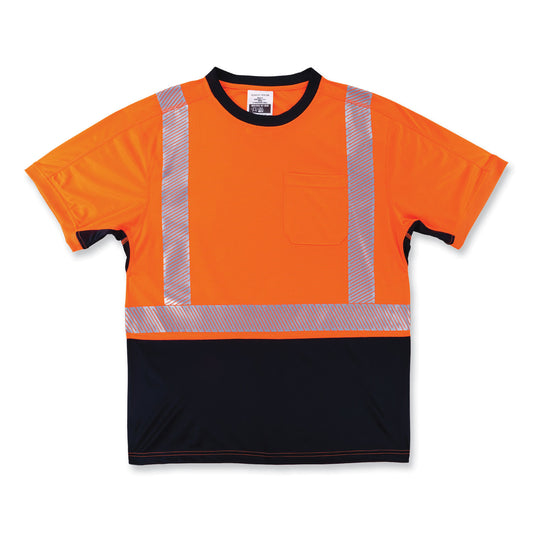 ergodyne GloWear 8283BK Class 2 Lightweight Performance Hi-Vis T-Shirt, Polyester, Small, Orange (23512)