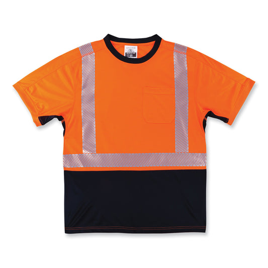 ergodyne GloWear 8283BK Class 2 Lightweight Performance Hi-Vis T-Shirt, Polyester, Medium, Orange (23513)