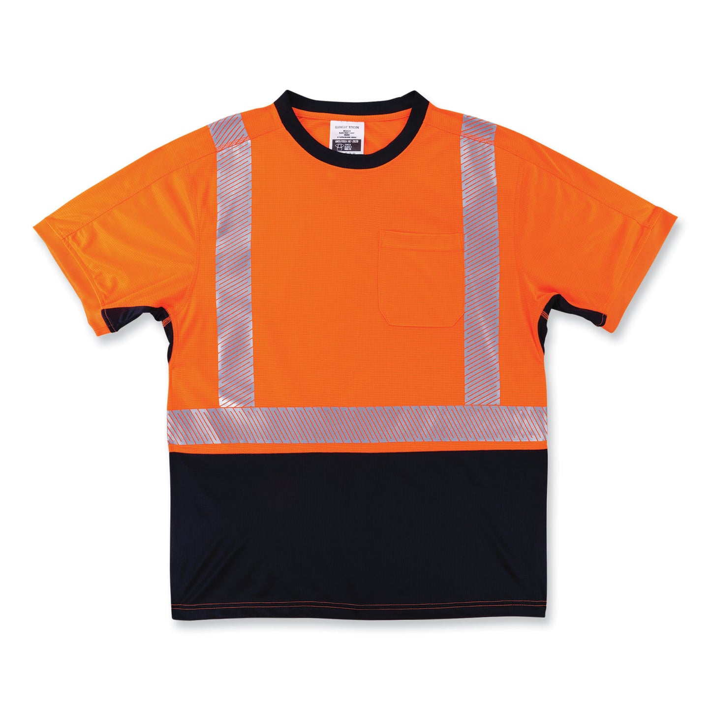 ergodyne GloWear 8283BK Class 2 Lightweight Performance Hi-Vis T-Shirt, Polyester, X-Large, Orange (23515)