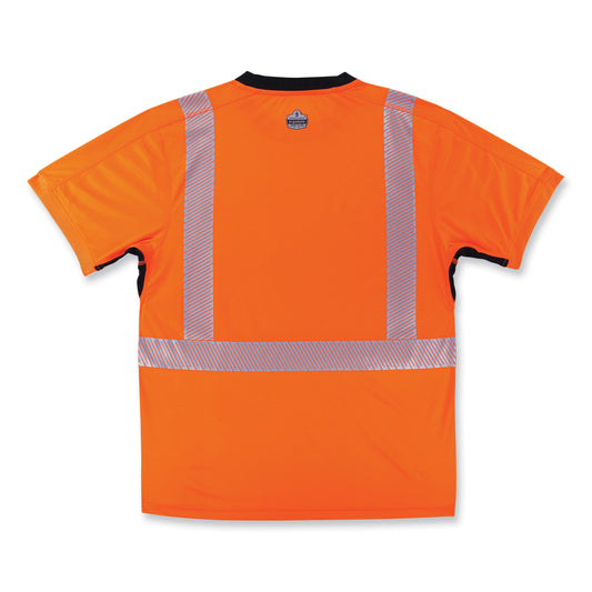 ergodyne GloWear 8283BK Class 2 Lightweight Performance Hi-Vis T-Shirt, Polyester, 4X-Large, Orange (23518)