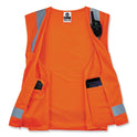 ergodyne GloWear 8249Z Class 2 Economy Surveyors Zipper Vest, Polyester, Small/Medium, Orange (24013)