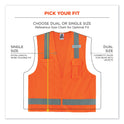 ergodyne GloWear 8249Z Class 2 Economy Surveyors Zipper Vest, Polyester, Large/X-Large, Orange (24015)