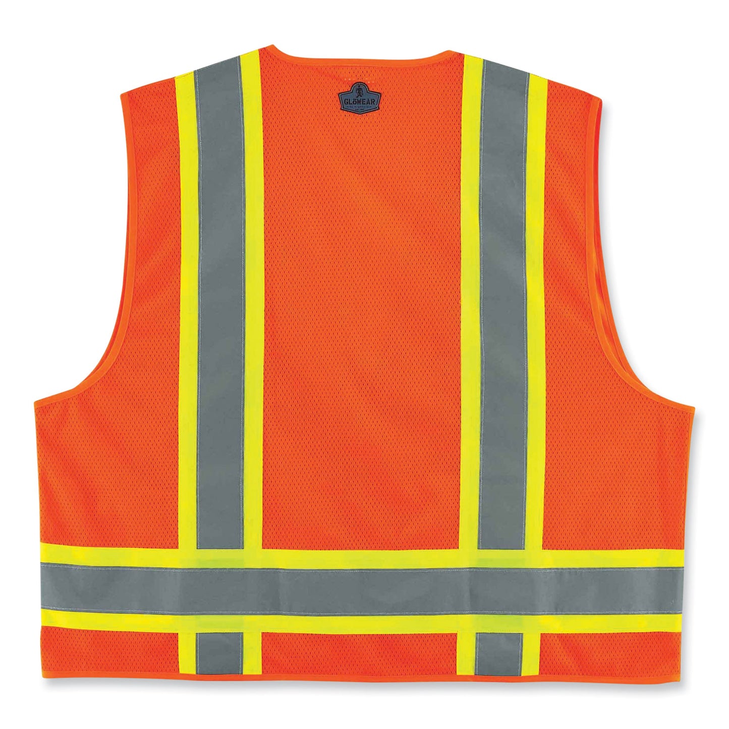 ergodyne GloWear 8248Z Class 2 Two-Tone Surveyors Zipper Vest, Polyester, Small/Medium, Orange (24063)