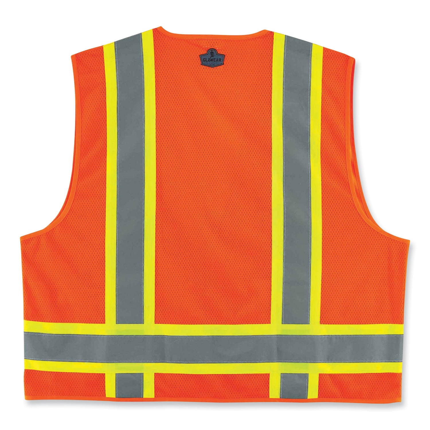 ergodyne GloWear 8248Z Class 2 Two-Tone Surveyors Zipper Vest, Polyester, Large/X-Large, Orange (24065)