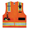 ergodyne GloWear 8248Z Class 2 Two-Tone Surveyors Zipper Vest, Polyester, Large/X-Large, Orange (24065)