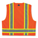 ergodyne GloWear 8248Z Class 2 Two-Tone Surveyors Zipper Vest, Polyester, 4X-Large/5X-Large, Orange (24069)