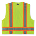 ergodyne GloWear 8248Z Class 2 Two-Tone Surveyors Zipper Vest, Polyester, Small/Medium, Lime (24073)