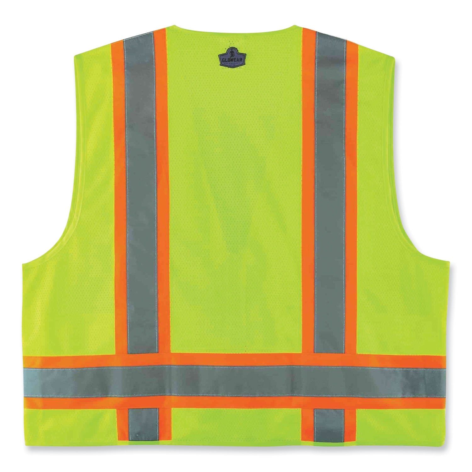 ergodyne GloWear 8248Z Class 2 Two-Tone Surveyors Zipper Vest, Polyester, Small/Medium, Lime (24073)