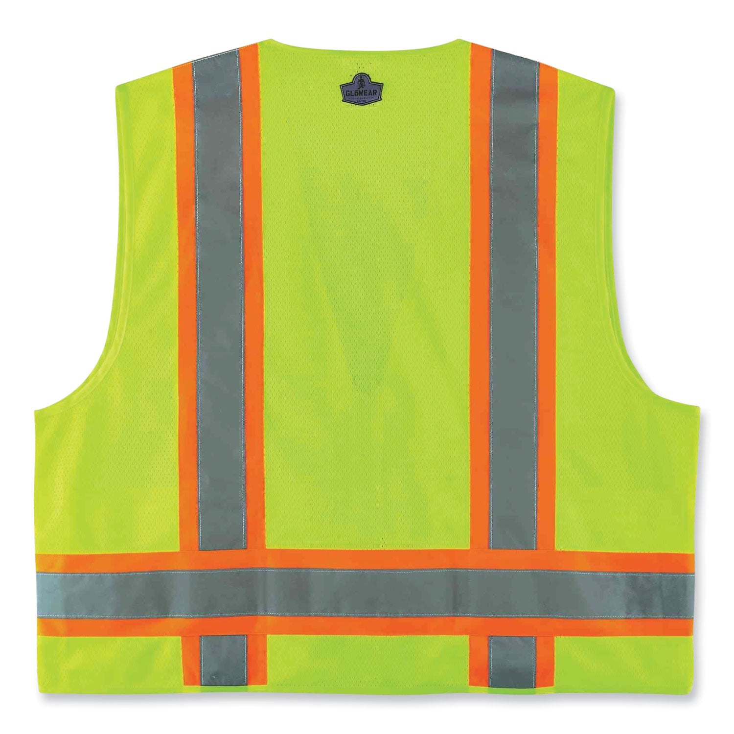 ergodyne GloWear 8248Z Class 2 Two-Tone Surveyors Zipper Vest, Polyester, Large/X-Large, Lime (24075)