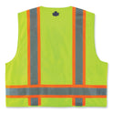 ergodyne GloWear 8248Z Class 2 Two-Tone Surveyors Zipper Vest, Polyester, 2X-Large/3X-Large, Lime (24077)