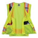 ergodyne GloWear 8248Z Class 2 Two-Tone Surveyors Zipper Vest, Polyester, 4X-Large/5X-Large, Lime (24079)